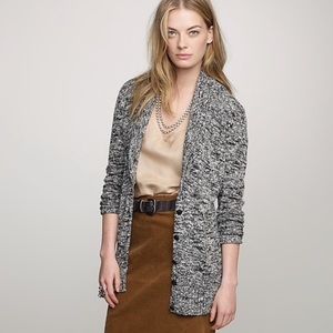 J.Crew Gray Marled Shawl-Collar Cardigan Button XS